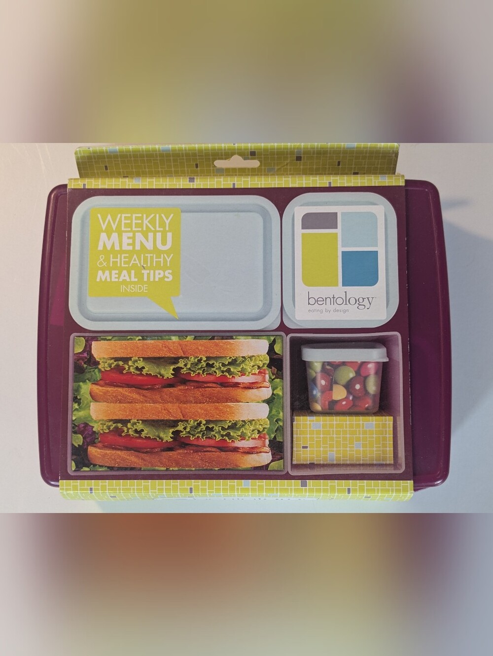 Bentology Bento Lunch Box Set Removable, Leak-Proof Containers, Magenta